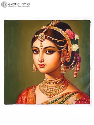 Royal Indian Lady | Oil Painting