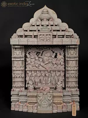 15" Majestic Hand-Carved Lord Krishna Temple Shrine