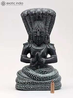 6" Patanjali Statue: The Yoga Sage and Sheshnag Avatar