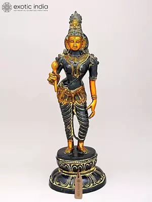 20" Goddess Parvati in Brass | Handmade | Made in India