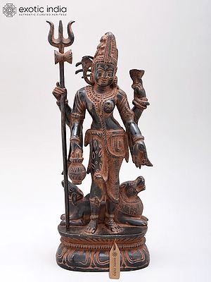 12" Ardhanarishvara (Shiva-Shakti) in Brass | Handmade | Made In India