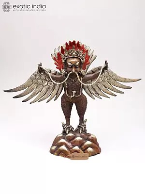 Standing Garuda with Stretched Wings and a Snake in His Beak