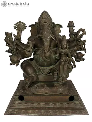 51" Large Shri Vallabh Ganapati Bronze Sculpture