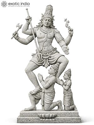 Dakshayagnaharthamurthy (Shiva as the Destroyer of Daksha's Yajna)  | Granite Statue | Exquisite Indian Art