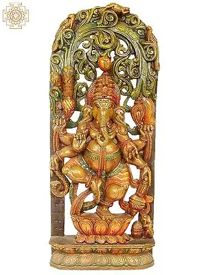 Dancing Ganesha on Lotus