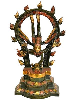 12" Lord Shiva's Tandava (Nataraja) In Brass | Handmade | Made In India