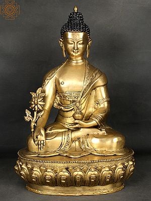 19" The Dharma of Healing (Tibetan Buddhist Deity) In Brass | Handmade | Made In India