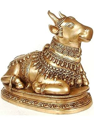 16" Nandi In Brass | Handmade | Made In India