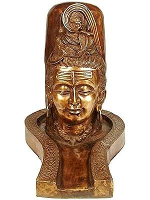 24" Large Size Mukhalingam In Brass | Handmade | Made In India
