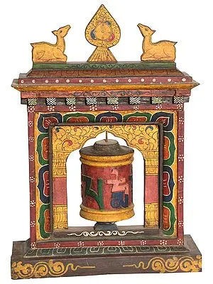 Tibetan Buddhist Altar Prayer Wheel