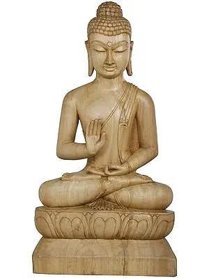 The Placid Gautama Buddha Idol | Gambhar Wood Sculpture from Bodh Gaya