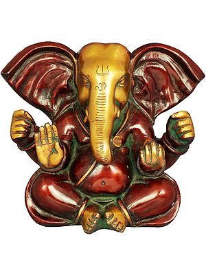 7" Lord Ganesha with Large Ears In Brass | Handmade | Made In India
