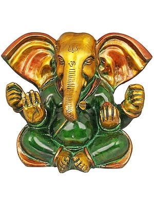 7" Lord Ganesha with Large Ears In Brass | Handmade | Made In India