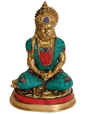 7" Lord Hanuman In Brass | Handmade | Made In India