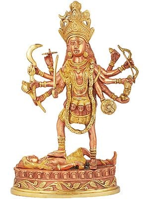 12" Cosmic Kali In Brass | Handmade | Made In India
