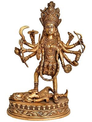 12" Cosmic Kali In Brass | Handmade | Made In India