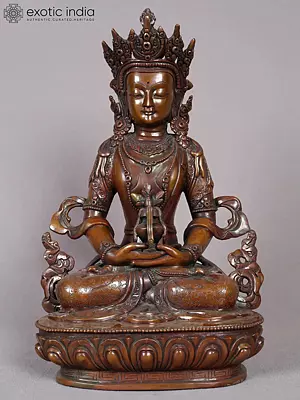 13" Aparmita Buddha Copper Statue from Nepal