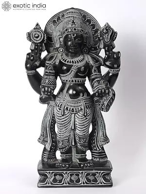 8” Stone Statue of Lord Dhanvantri from Mahabalipuram