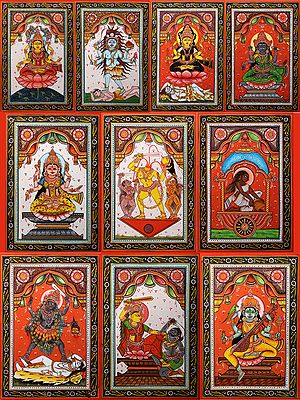 The Ten Mahavidyas, From The Tender To The Ferocious (Set of Ten Paintings)