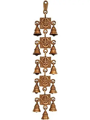 Lord Ganesha in OM Door Hanging Bells