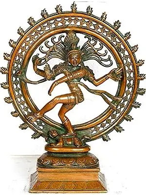 14" Nataraja Dancing on Apasmara (Obstacles) In Brass | Handmade | Made In India