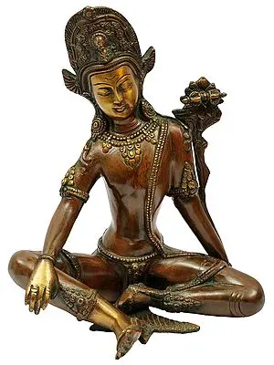10" Indra - The Most Popular Vedic God In Brass | Handmade | Made In India