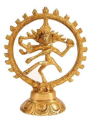 5" Small Nataraja Statue in Brass | Handmade | Made in India