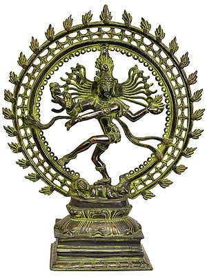 18" Brass Nataraja Sculpture - King of Dancers | Handmade | Made in India