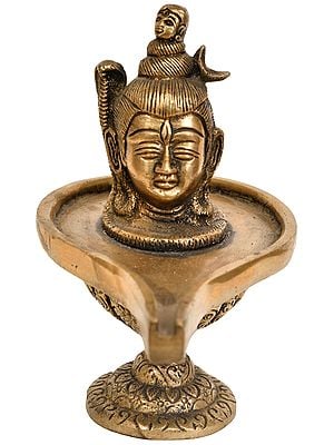 5" Mukha Linga Brass Idol | Handmade | Made in India