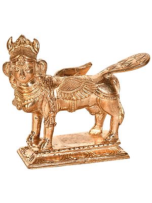 3" Kamadhenu - The Wish Fulfiling Cow | Handmade | Madhuchista Vidhana (Lost-Wax) | Panchaloha Bronze from Swamimalai