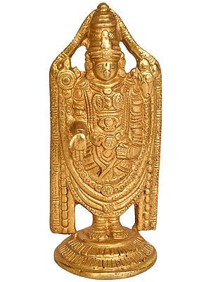 5" Lord Venkateswara as Balaji at Tirupati  | Handmade Brass Idols | Made In India