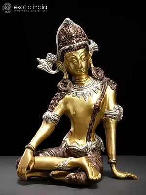 9" Vedic God Indra Brass Statue | Indian Crafted Idol