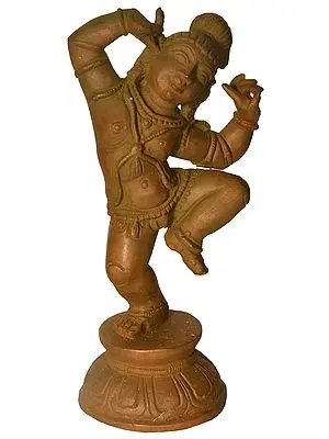 Dancing Baby Krishna with One Finger in His Ear