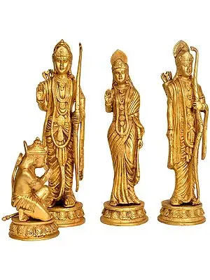 13" Shri Rama Durbar In Brass | Handmade | Made In India