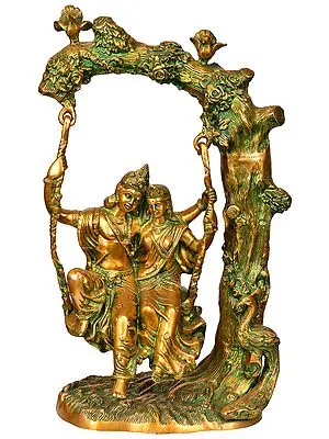 Radha Krishna on a Swing