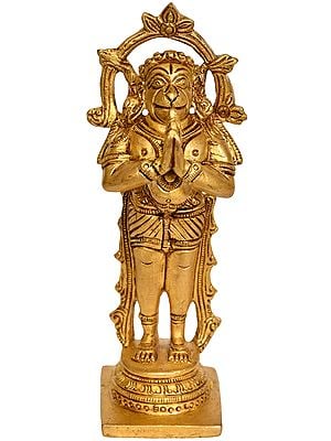 Rama Bhakta Hanuman Brass Statue