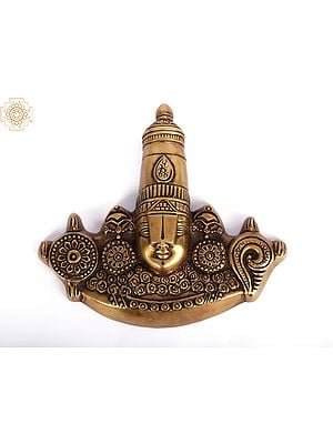 9" Lord Venkateshvara Wall Hanging In Brass | Handmade | Made In India