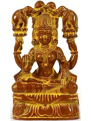 6" Gajalakshmi Brass Statue | Handmade Idols | Made In India