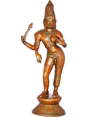 14" Ardhanarishvara (Shiva - Shakti) In Brass | Handmade | Made In India