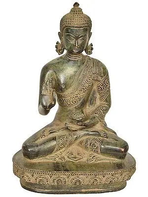8" Fine Buddha in Preaching Mudra In Brass | Handmade | Made In India