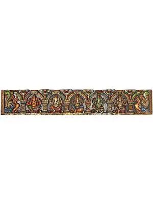 Five Manifestations of Bhagawan Ganesha - Large Panel