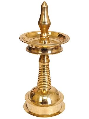 Brass Puja Lamp from Kerala