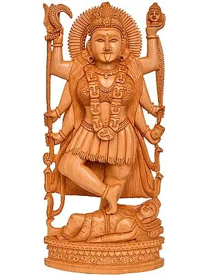 Goddess Kali Kadamba Wood Sculpture from Jaipur