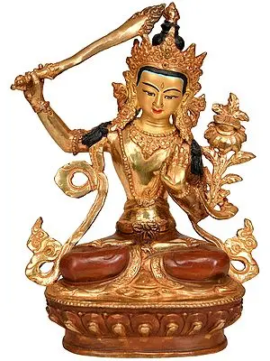 Tibetan Buddhist Deity Manjushri - Bodhisattva of Transcendent Wisdom