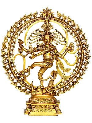 24" Nataraja in Om In Brass | Handmade | Made In India