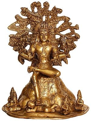 12" Dakshinamurti Shiva in Brass | Handmade | Made In India