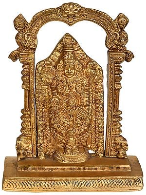 9" Lord Venkateshvara as Balaji at Tirupati In Brass | Handmade | Made In India