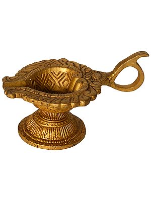 2" Handheld Aarti Diya In Brass | Handmade | Made In India