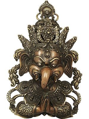 Namaste Ganesha Wall Hanging Mask - Made in Nepal