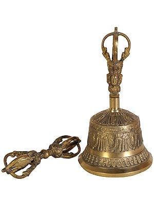 Tibetan Buddhist Thunderbolt Scepter (Dorje) and Bell